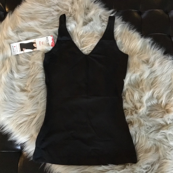 Spanx Reversible Neckline Tank Top Medium Black - Picture 2 of 5